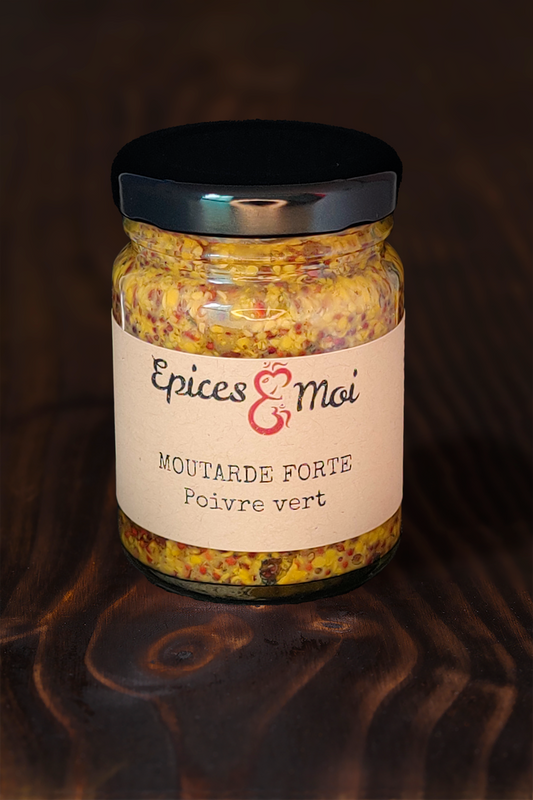 Moutarde forte au poivre vert